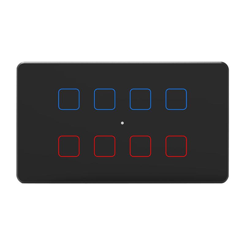 Switch and Socket Combination 150x86mm Indian Standard Wall Light Switch Zigbee 3.0 Glass Touch Fan Switch 150mm*86mm&Indian Standard