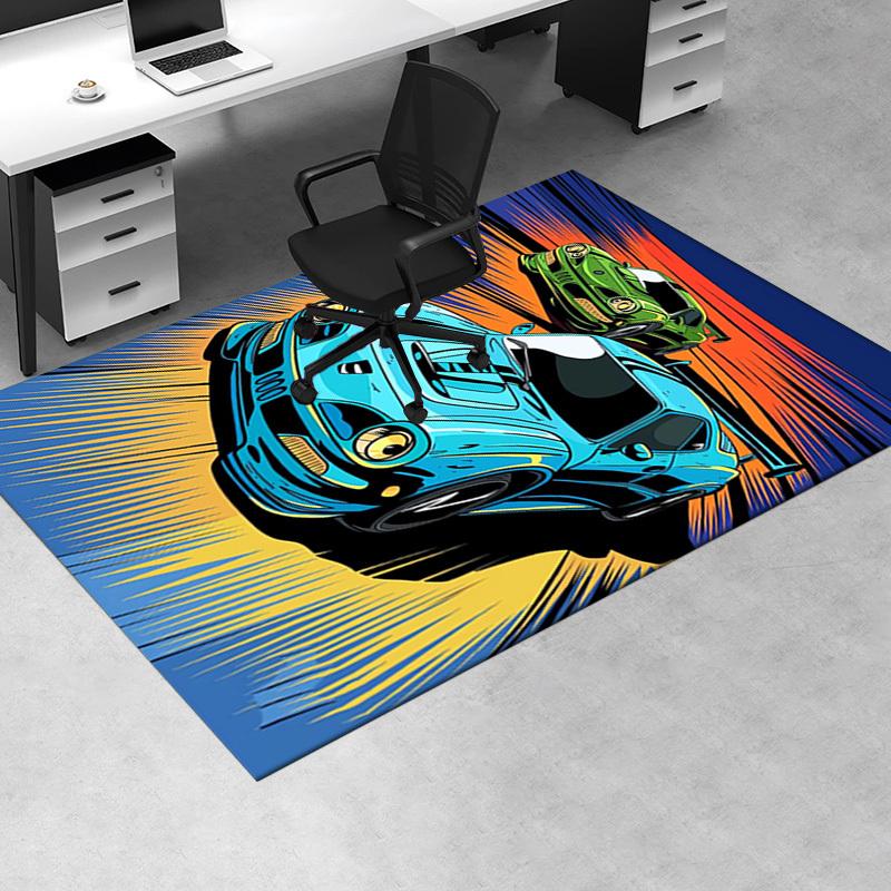 Speed, Race, Cars Office Carpet Soft Polyester Entrance Carpet Washable Non slip Machine Washable In
