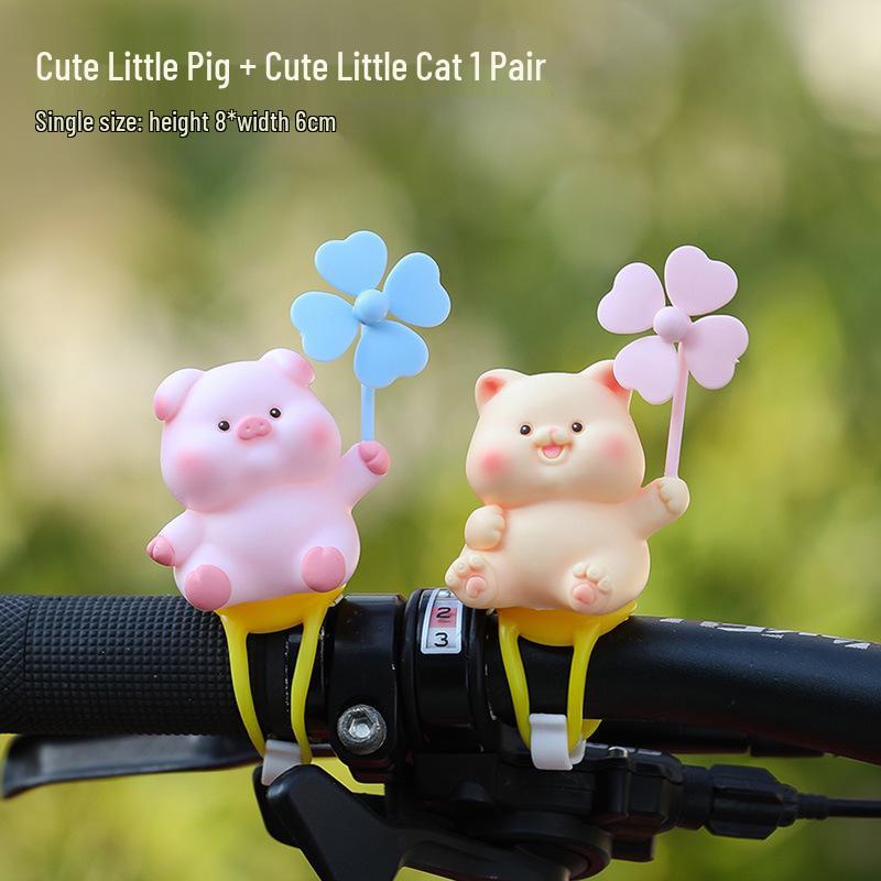 Pinwheel Paradise Tie-Up Doll: Cute Electric Car, Bicycle, Motorcycle, and Stroller Decoration