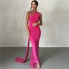 European and American Style Summer Women's Sexy Backless Hanging Neck and Buttocks Wrapped Slim Fitting Evening Dress Dress