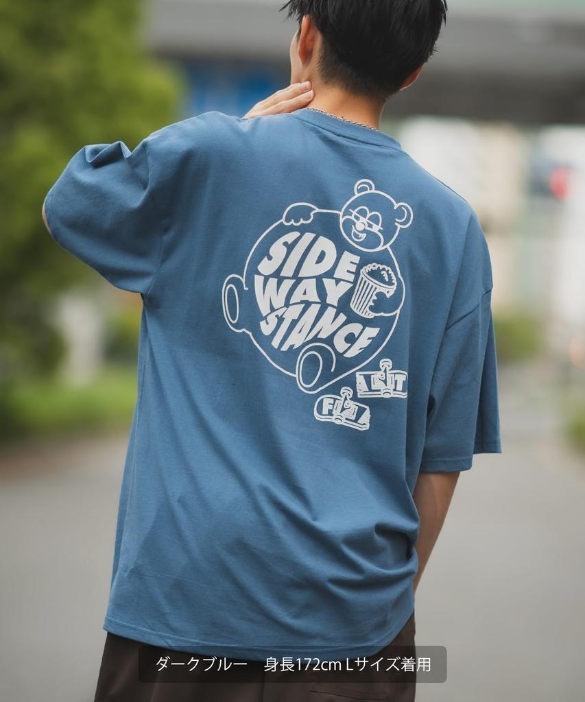 [IMPROVES] [SIDEWAYSTANCE] Short Sleeve Fat Bear Print T-Shirt