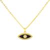 European and American New Creative Turkish Evil Eye Oil Drop Necklace Vintage Simple Elegant Micro Inlaid Evil Eye Collarbone Chain