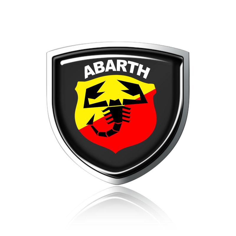 1Pc Car Metal Sticker Custom Shield Car Rear Trunk Shield Emblem Badge Sticker for Abarth Abbas 695 595 500 Competizione 124 Spider PUNTO