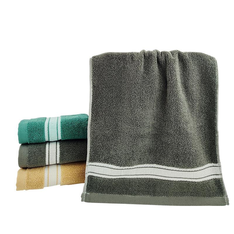 

Полотенце из чистого хлопка, полотенце для взрослых, для мытья лица, вышивка на хлопковом полотенце для лица 33*74 серый