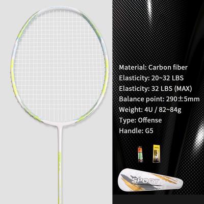 21-30 LBS Badminton Racket Carbon Fiber Man Woman Adult High Elasticity Durable Major Attack Racket Defense Competition Level
