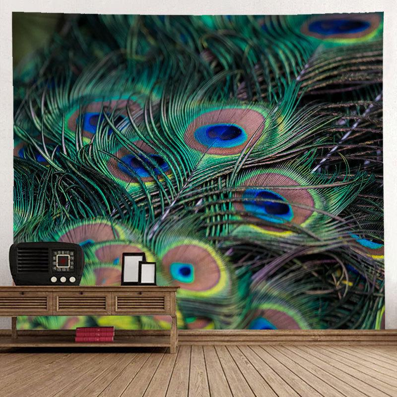 Páv los jednoduché umění gobelín nástěnný závěs bohémský styl psychedelické čarodějnictví umění karikatura domácí pozadí dekorace na zeď