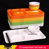 Melamine Four-Compartment Rectangular Meal Tray