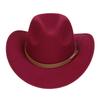 Western Cowboy Top Hat Spring And Autumn New Jazz Hat Big Brim Pentagram Belt Accessories Felt Hat Men And Women