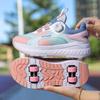 Zapatos de cambio de forma para niños, zapatos de cuatro ruedas para correr, patines de ruedas de doble propósito para niños y niñas, patines de ruedas de doble fila para adultos