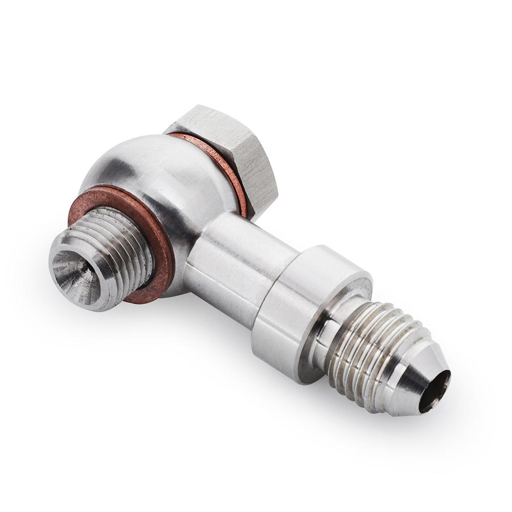 For Mitsubishi TD025 TD025L Racing Banjo Bolt Kit M10x1.0 to 4AN Turbo Oil Feed 1.5mm Restrictor