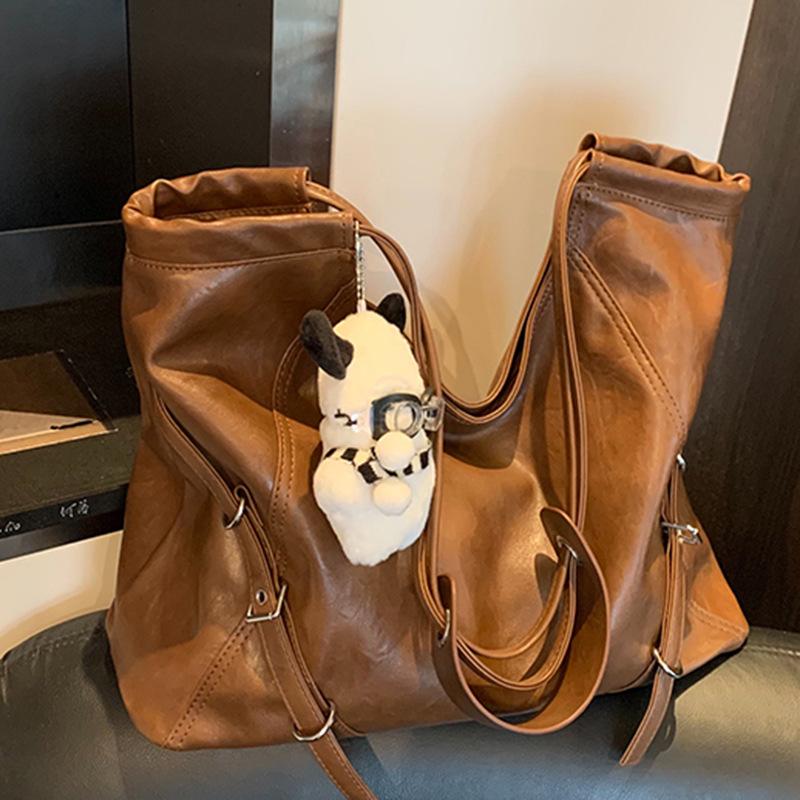 Commuting Retro Large-capacity Bag, Casual and Simple Single-shoulder Bag, College Student Tote Bag
