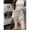 Retro Spicy Girl High Waist Denim Shorts - Women's Summer Slimming Wide-Leg Hot Pants with Pockets and Zippers
