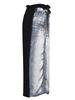 Spring-Summer Distressed Denim Patch Hoodie Long Skirt for Women