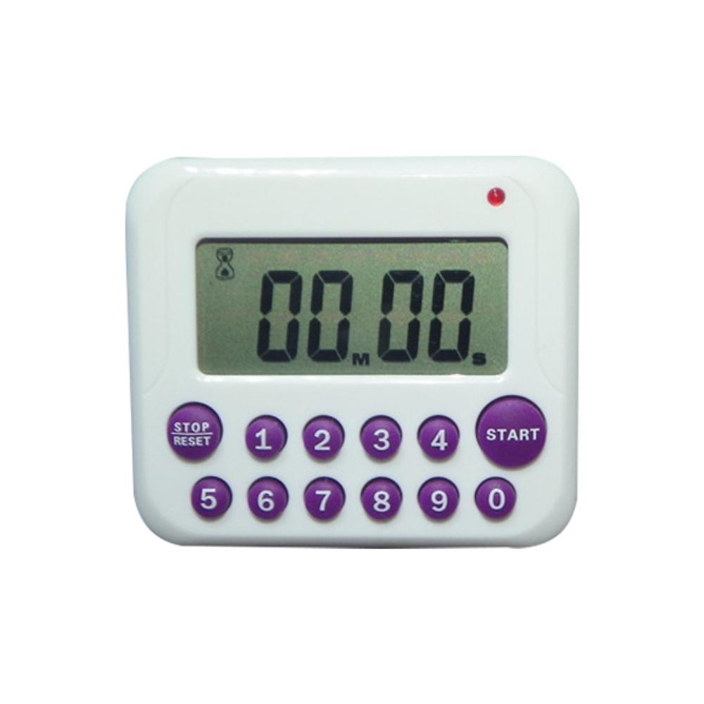 

Цифровой электрический таймер времени, ЖК-дисплей, школьный спортивный кухонный будильник, 12 клавиш, обратный отсчет, стоп-контакт, магнитный кофейный будильник