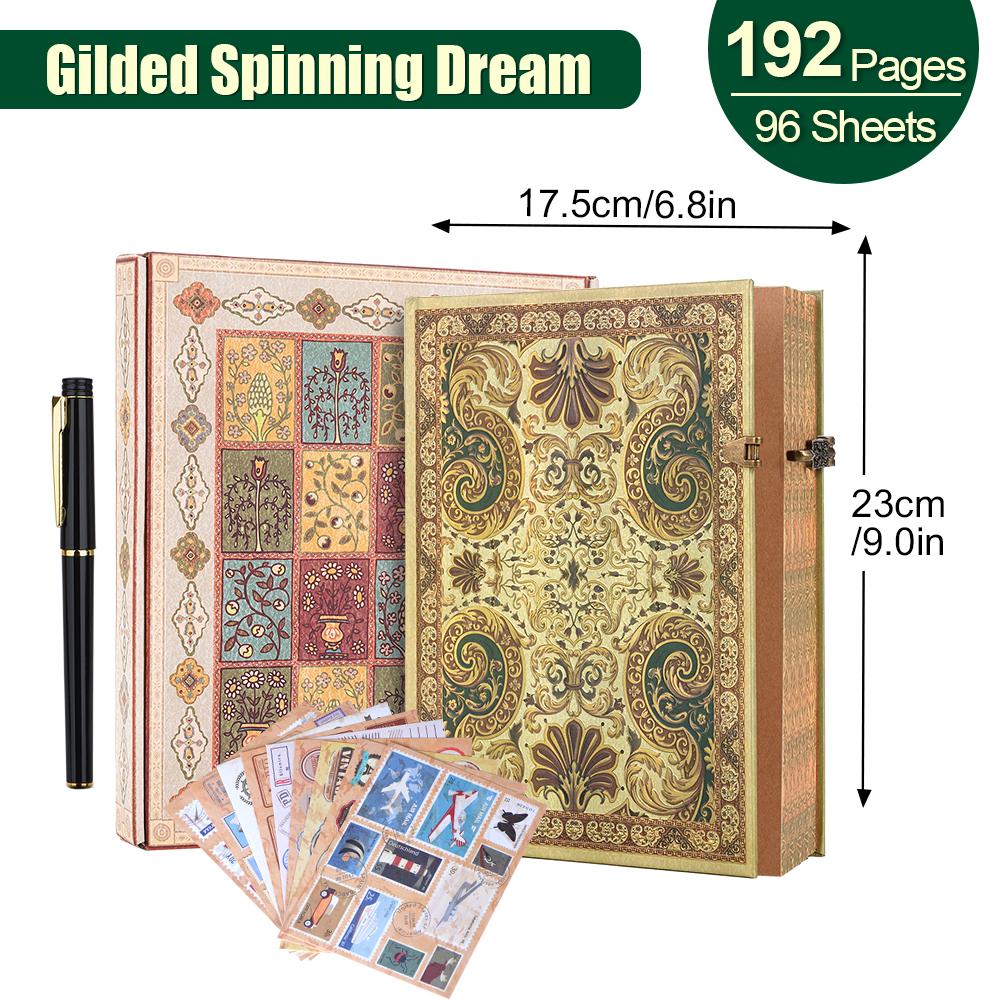 Retro Notebook 8 Style Themes classical notepads creative with copper lock design travel diaries  handbooks personalized gifts