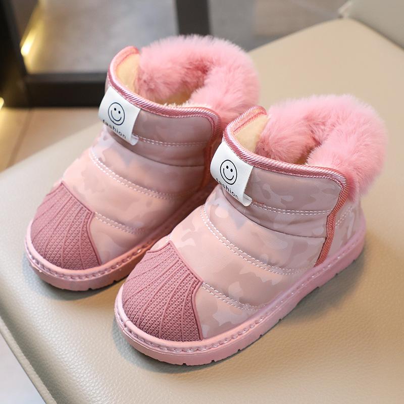 Children's Snow Boots Boys' Cotton Boots New Winter Cotton Shoes for Girls Children's Warm Shoes for Babies