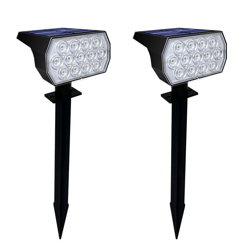 Solarstrahler RGB Farbwechsel 7 Modi Außen Landschaftsbeleuchtung Garten Pool Weg Dekoration 4er Set Installation