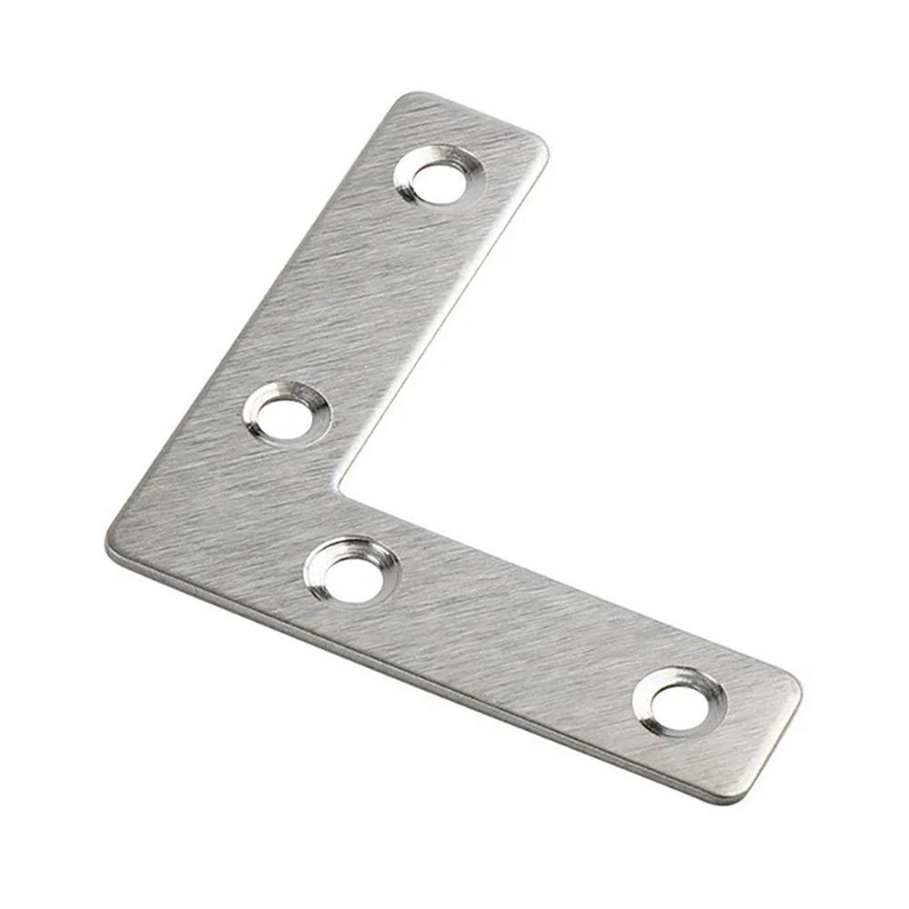 10Pcs 40/50/60/80mm Angle Bracket 90° Right Angle Flat Fastener Connection Plate T-type L-type Fixed Corner Bracket