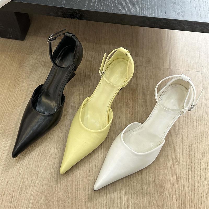 Fashion Eilyken Spring Candy Fashion Pointed Toe Women Pumps Slingback Wedges High Heels Party Prom Mules Shoes Zapatos De Mujer