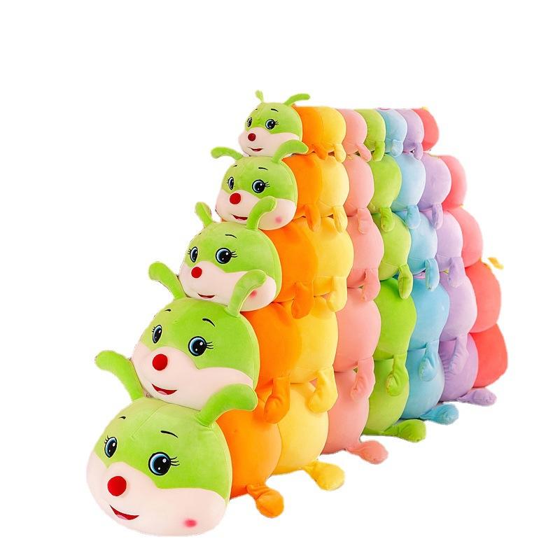 Colorful Caterpillar Doll Plush Toy for Girls Sleeping Leg Throw Pillow Large Strip Doll
