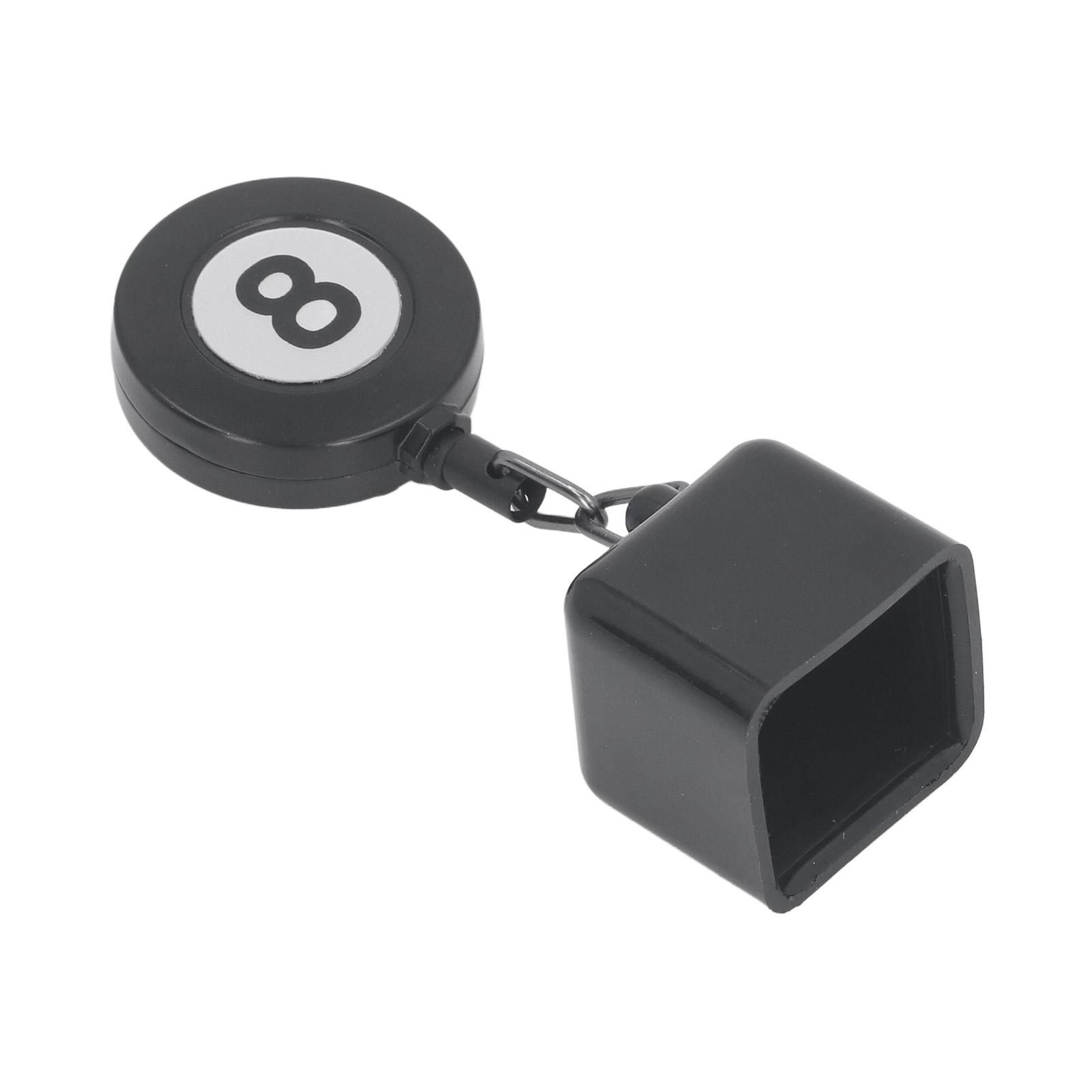 

Выдвижной восьмигранный держатель для мела для 8-го шара, мел для бильярдного кия, коробка для мела с зажимом для ремня, черный