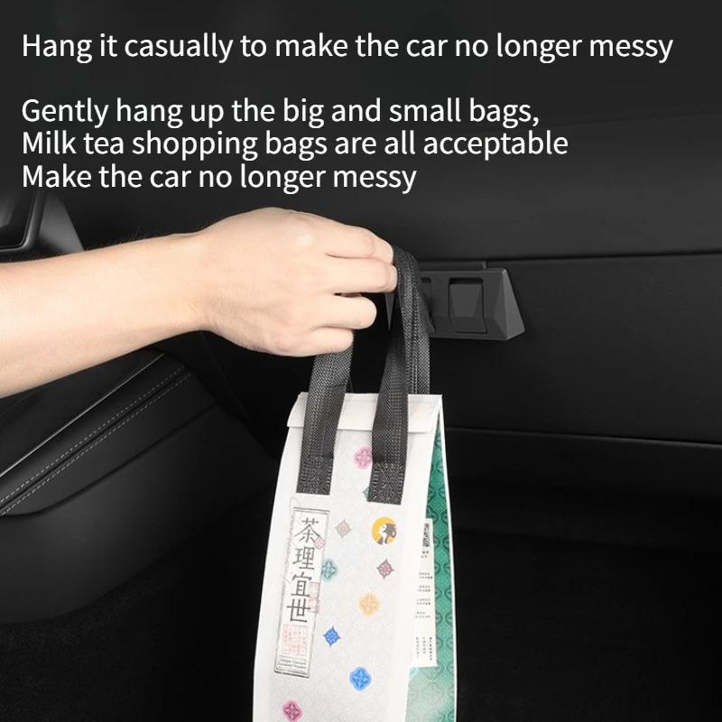 For Tesla Model 3 Highland Model Y Juniper Model YL 2026 Hidden Folding Seat Hook ABS Car Backrest Hook Glove Box Storage Hooks