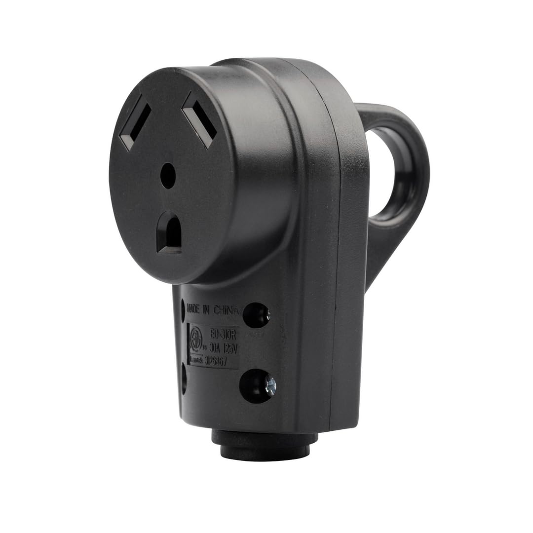 

125 V 30 A Camper Plug Adapter RV Receptacle Plug Heavy Duty Caravan Power Plug Accessories Repairing Replacement