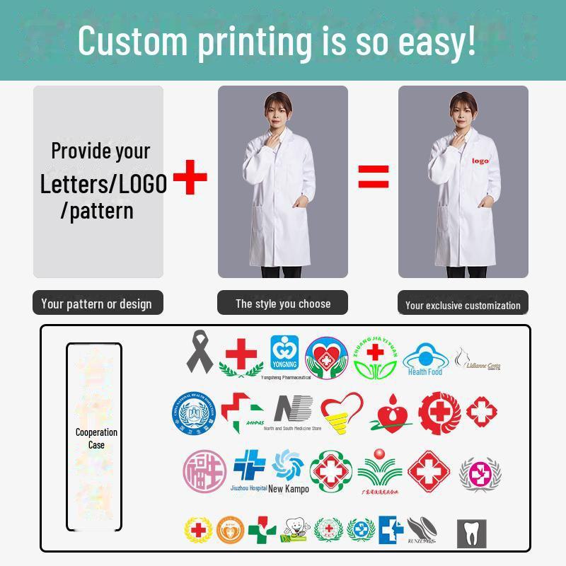 Palton alb gros: Halat unisex cu mânecă lungă pentru laborator/medic/alimentație/protecția muncii