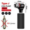 Portable CO2 Pump Aluminum Alloy Bicycle Pump Inflator For Schrader Presta Adapter Safety Automatic Mini Hand Pump