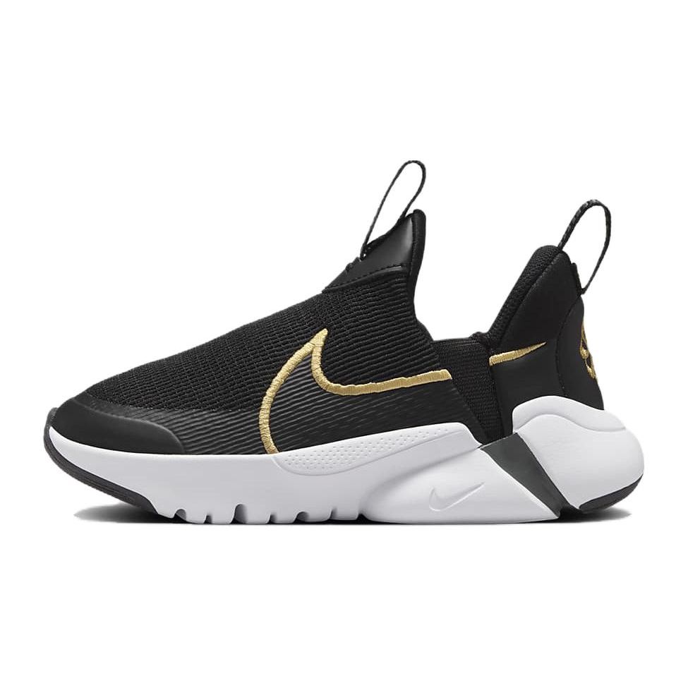 Nike Flex Plus 2 PS Black Metallic Gold Kids Sneakers Dark-Smoke-Grey White DV9000-002