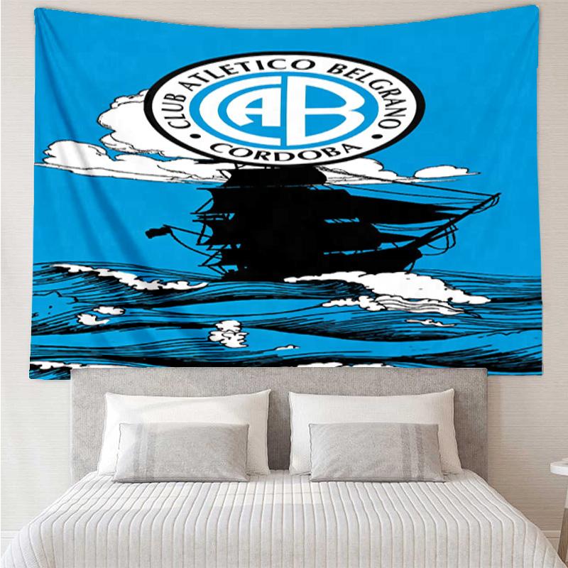 Atletico Belgrano Crest Tapestry Hanging for Bedroom,Livingroom, Playroom,Decor Art Room Wall Tapestry Holiday and Birthday Gifts
