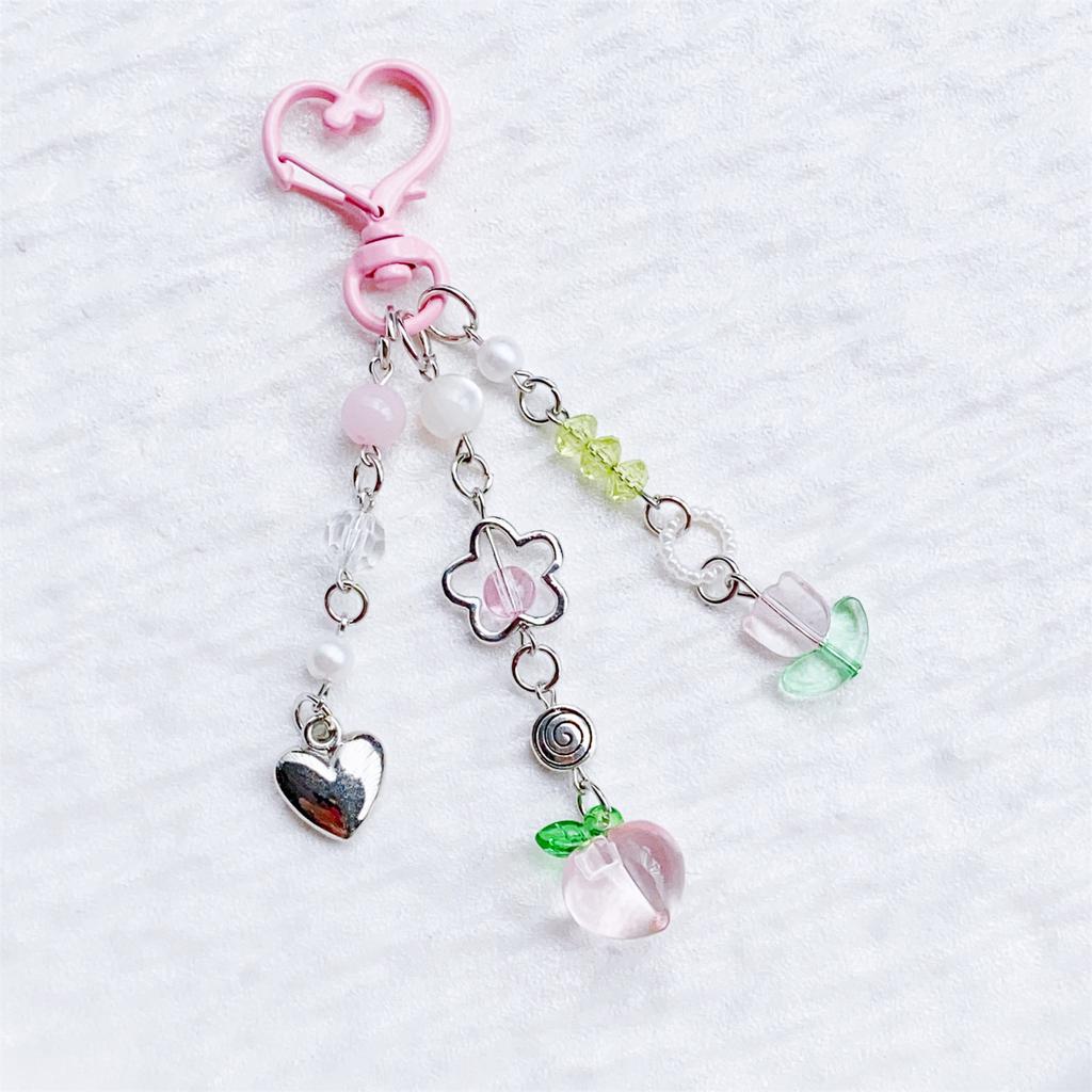 Tragbare Handy-Anhänger-Riemen Dekore Handy-Anhänger-Lanyards mit Fruchtthema Acryl Ästhetisches Accessoire für Taschen-Dekoration