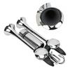 300DB Car Air Horn Zinc Alloy Chrome Plating Double Tube Loudspeaker for Train Ship SUV RV Truck Motorcycle DC 12V 24V