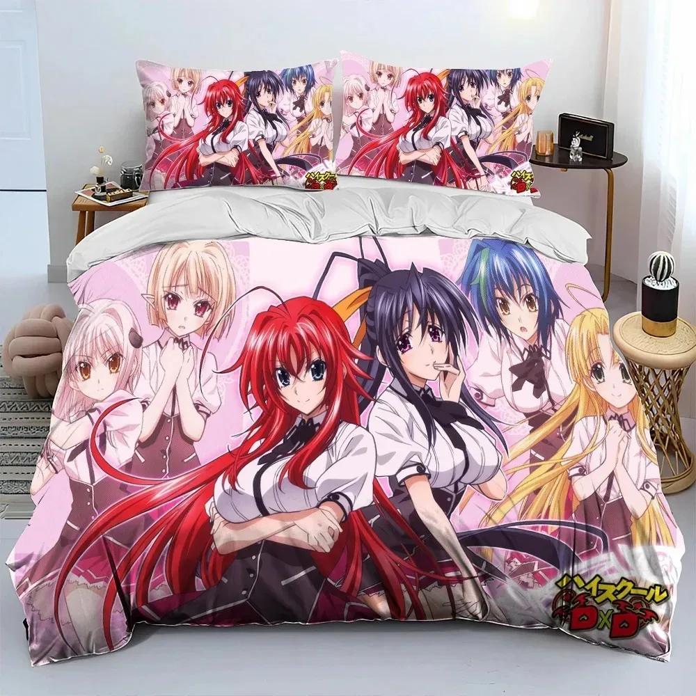 Sexy Girl High School DxD Anime Comforter Bedding SetDuvet Cover Bed Set Quilt Cover Pillowcaseking Queen Size Bedding Set Kid