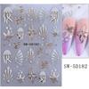 Jellyfish Summer Beach Nail Stickers Colorful Shell Starfish Conch Fish Adhesive Sliders Embossed Decals Manicure Foils Decor