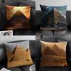 Pyramid Fashion Cushion Cover Natural Linen Organic Fabric DoubleSided Printing Sofa Home Decor Gift Pillow Case