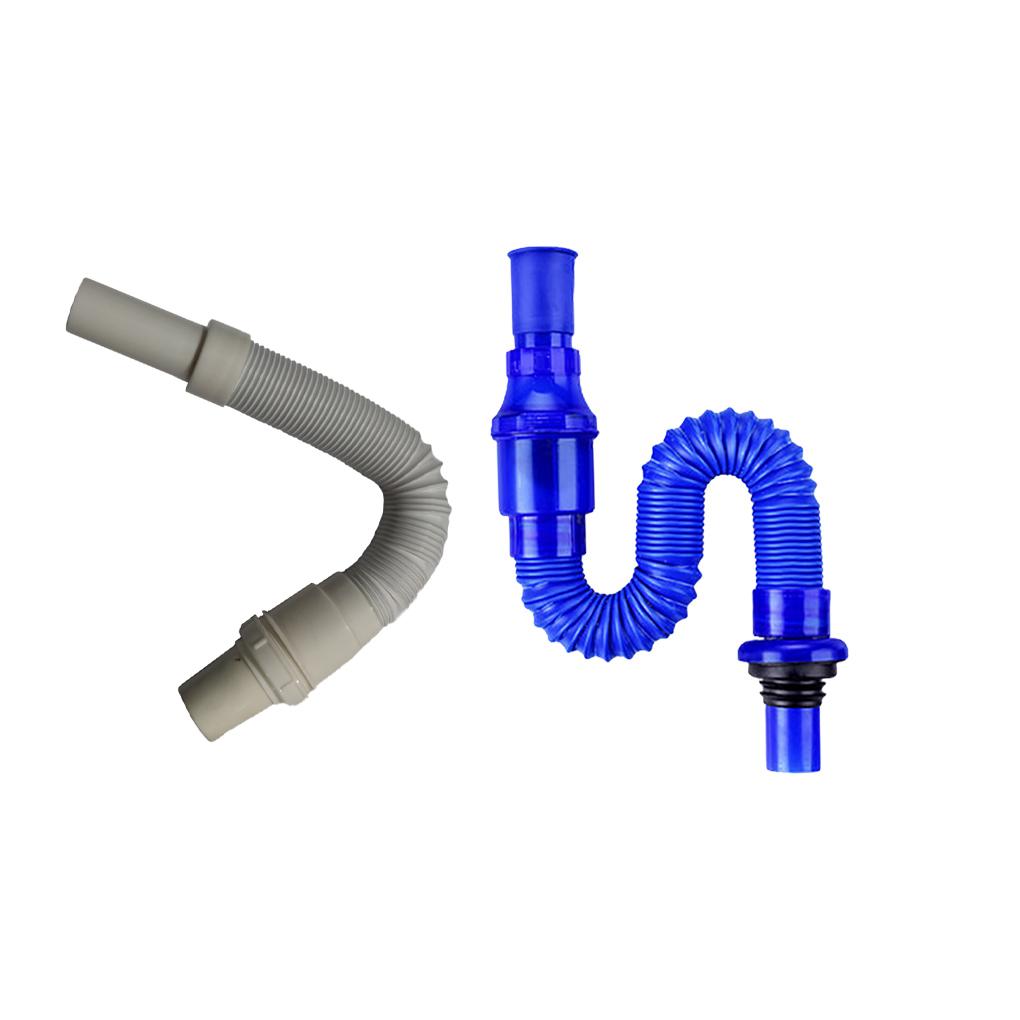 Under Sink Wash Basin Pipe Deodorization Retractable Flexible Plastic Drain Tube Kitchen Bathroom Draining Tub Plumbing