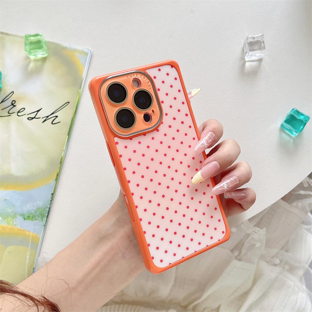INS Cute Fashion Beautiful Polka Dot Phone Case For Apple iPhone 17 16 15 14 Pro Max 13 Camera Lens Protection Shockproof Cover