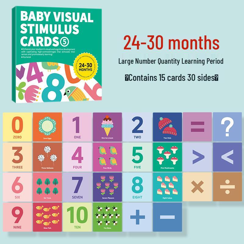 Early Education Visual Stim Cards: Newborn to 3-Year-Olds, Black-White & Color
