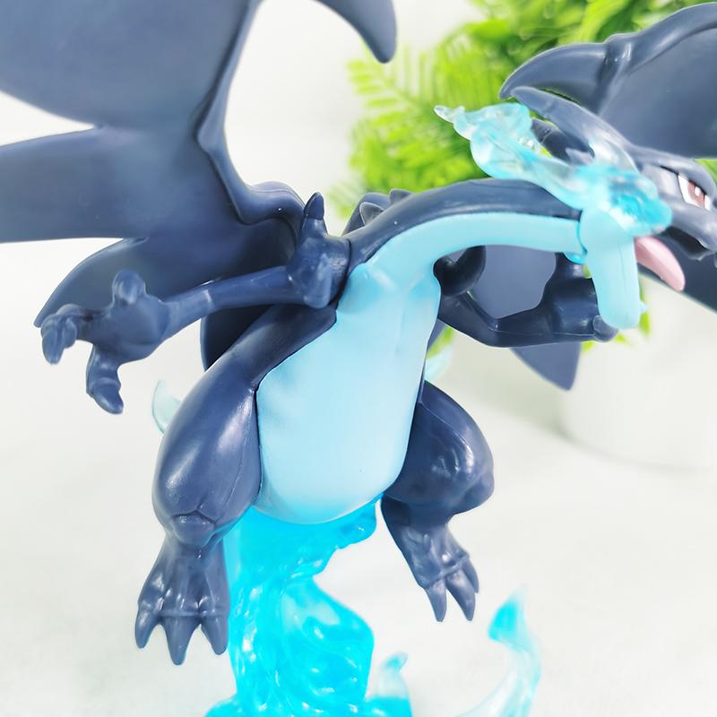 18cm Pokemon Gk Super Charizard X Figurka Anime P Niebieski Elf Zwierzątko Model Konwertowalny Posąg Dekoracja Biurka Dzieci Data Urodzenia Zabawki
