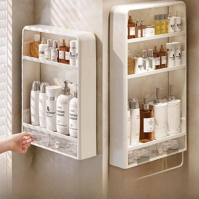 Επιτοίχια Πολυεπίπεδη Ραφιέρα Μπάνιου για Αποθήκευση και Οργάνωση