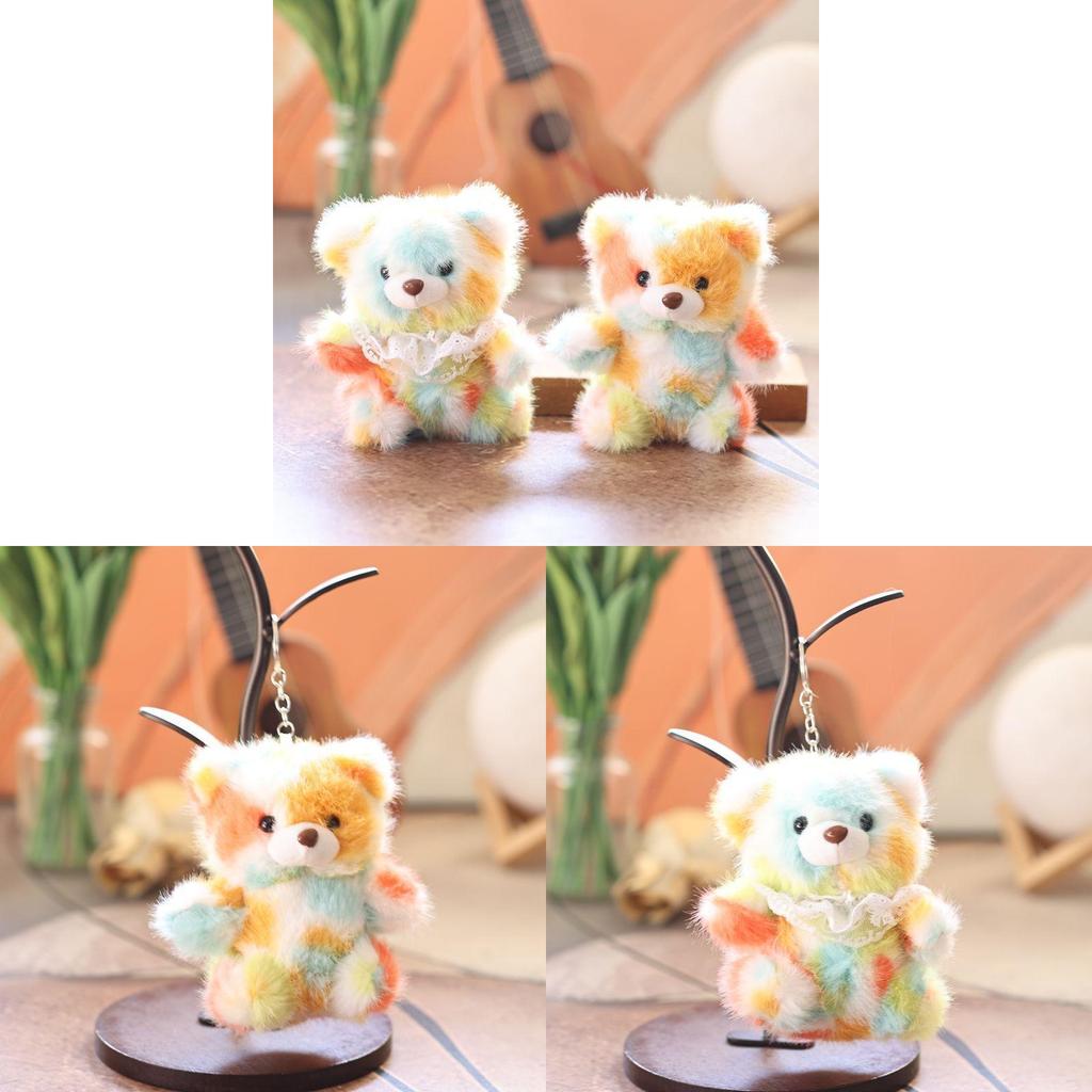 Plush Bear Keychain With Lace Design For Kids And Adults