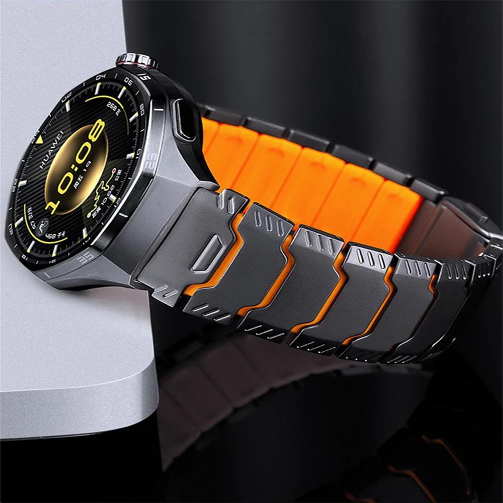 22mm Universal Titanium Silicone Magnetic Band for Huawei Watch GT6/5/4 Pro Strap for Xiaomi Watch GTR 3/4/Pro/Haylou
