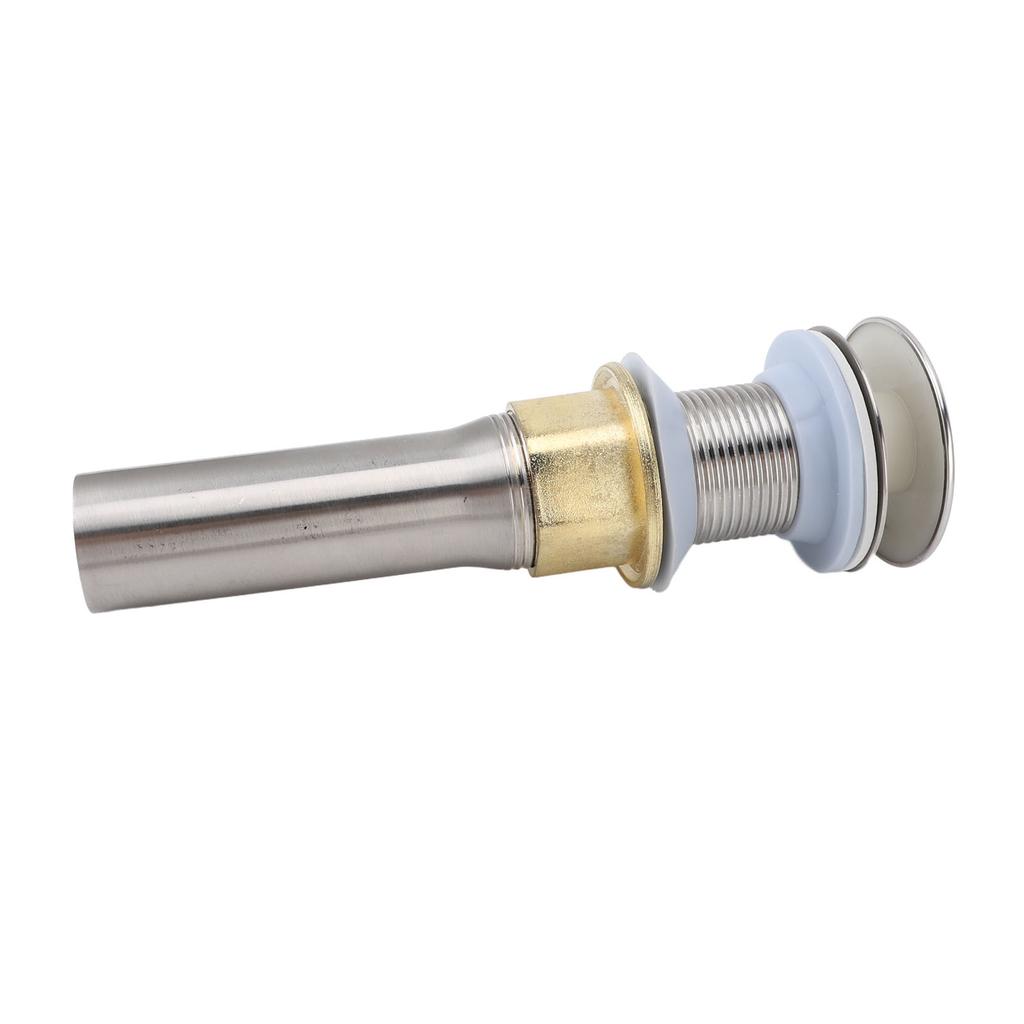 Popup Sink Drain Stainless Steel Leakage Proof Brushed Ni Finish Drain Stopper for Bathroom Kitchen