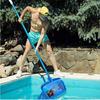 Heavy-Duty Pool Skimmer with Mesh Bag for Leaf Cleaning - Blue Deep Water Net for Ponds
