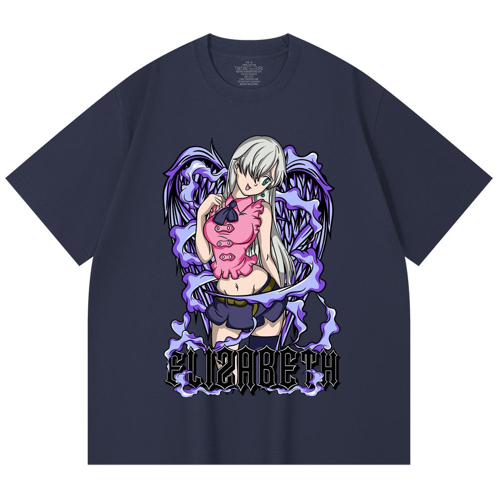 230 Gsm 100% Cotton Seven Deadly Sins V3 Elizabeth Print Unisex Heavy Cotton T Shirt