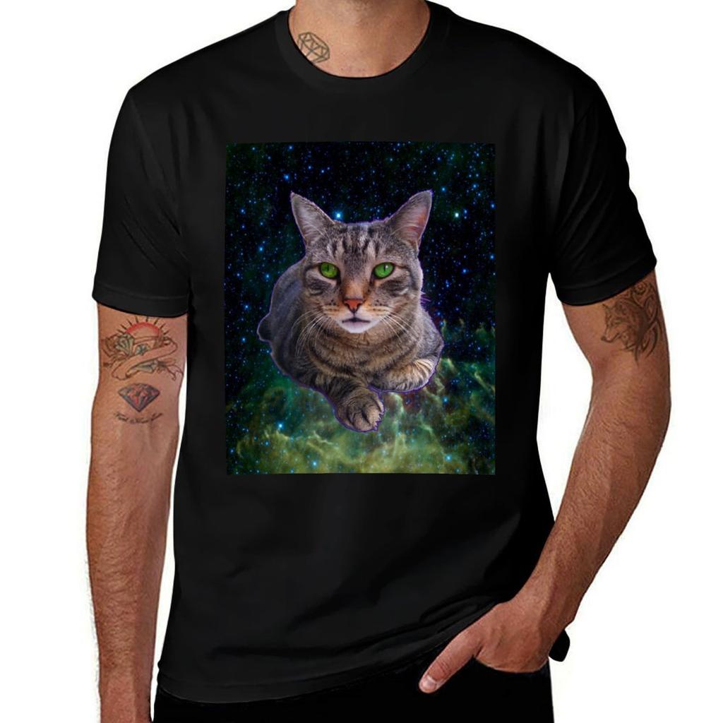 GreenEyed Cat TShirt Christmas Casual Tee Shirt