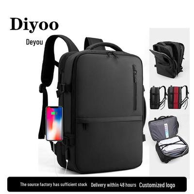 Erweiterbarer 17-Zoll-Business-Reiserucksack für Herren mit individuellem Logo und Laptopfach