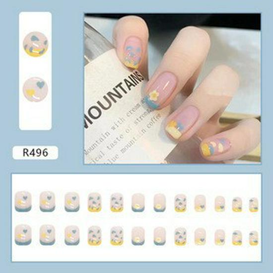 Douyin Trendy Blush False Nails: Pure, Sexy, and Removable Jelly Gel Nail Tips with Whitening Effect
