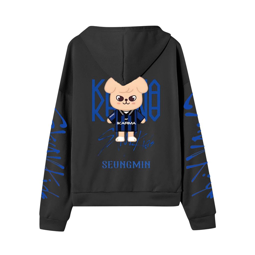 Women's Casual Fashion Printed Long Sleeve Zipper Hooded Sweatshirt